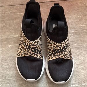 Adidas Black and Brown Slip-On Sneakers with Cushioned Sole